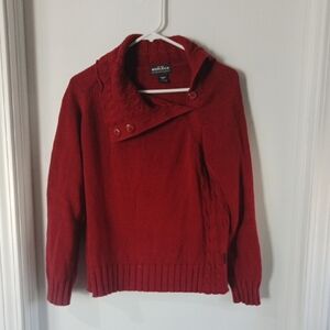 Woolrich Women's Ruby Cotton/Ramie Sweater -Size M - Soft - Button Cowel Neck